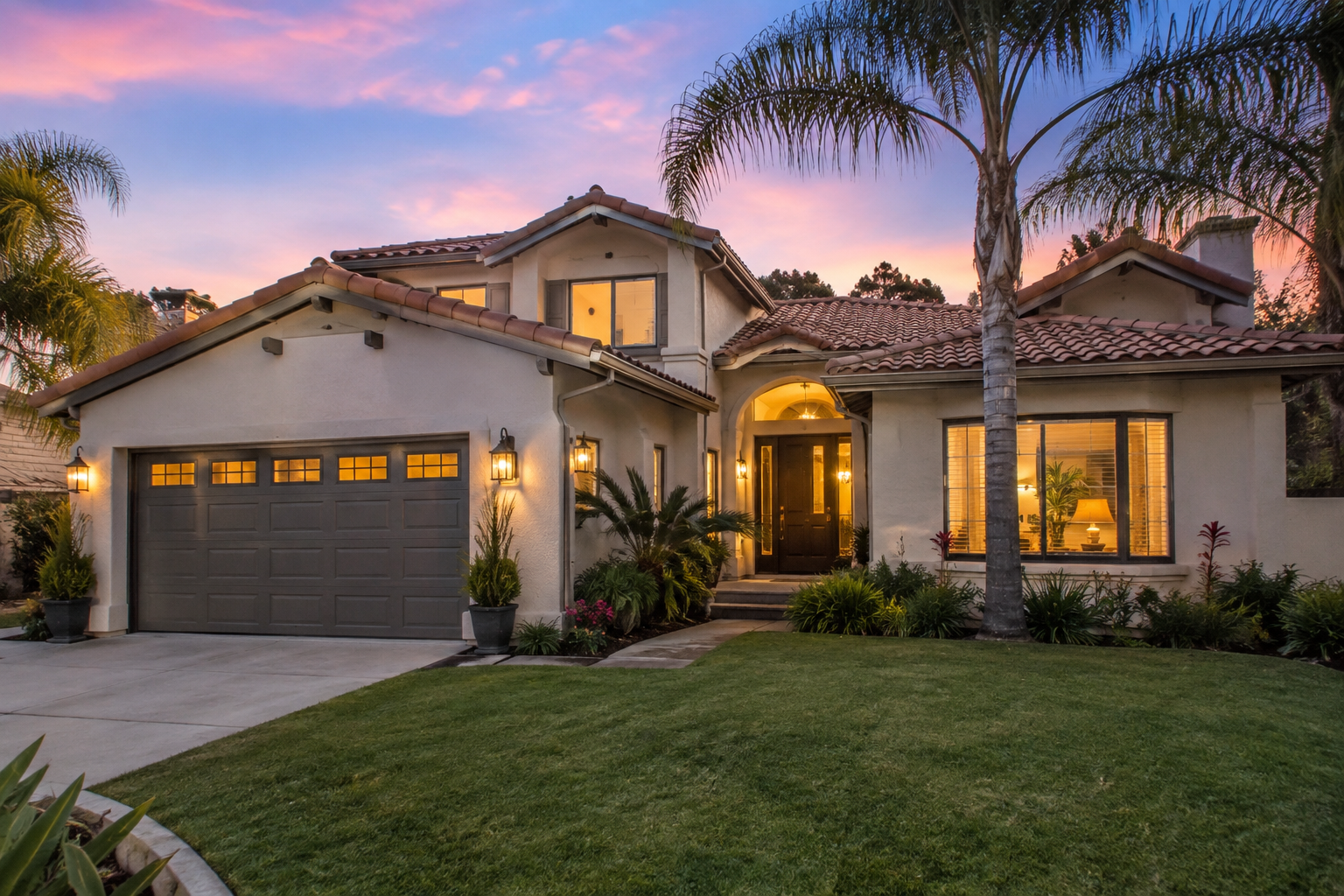 A Rancho Cucamonga home exterior in daylight, illustrative