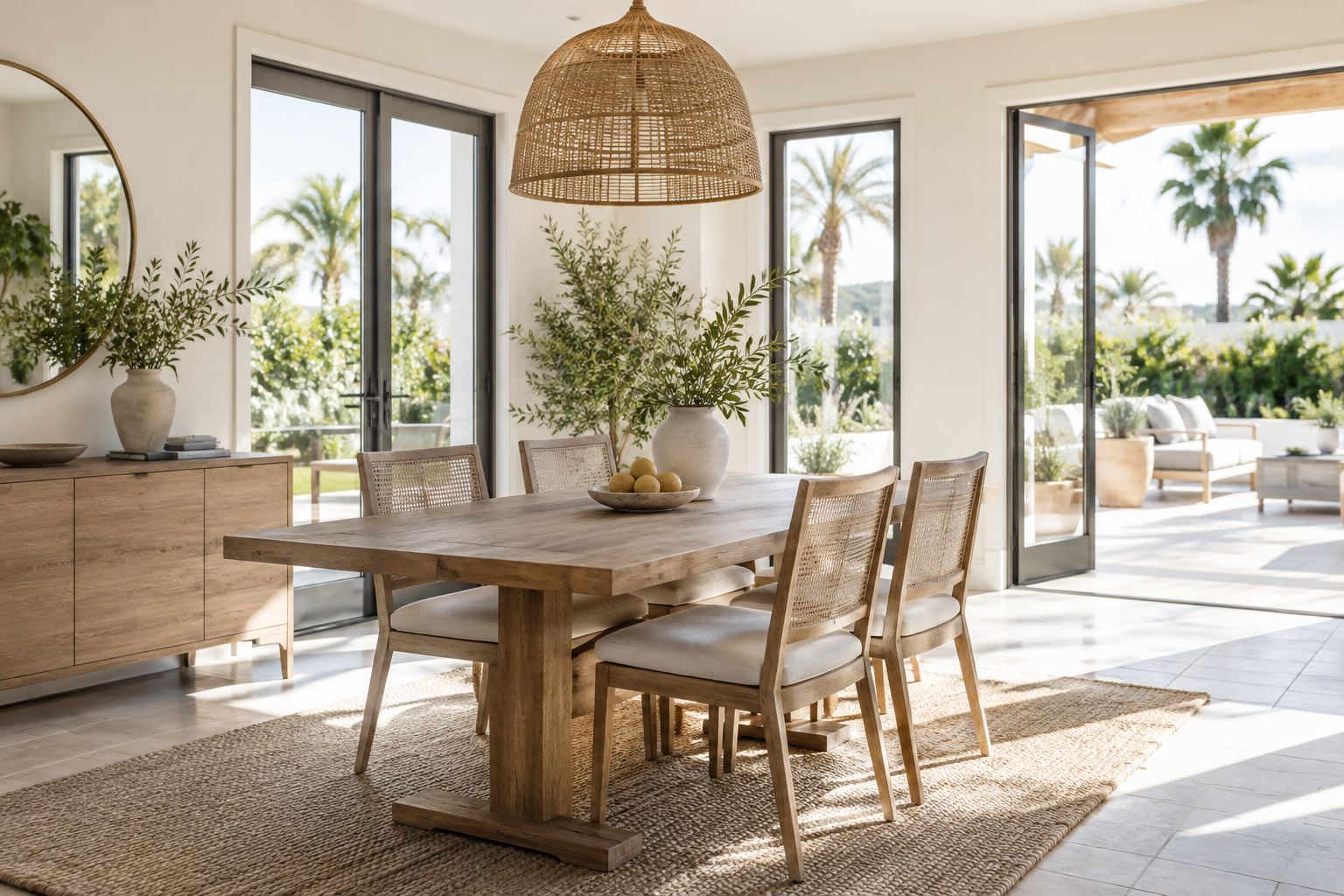 A bright Inland Empire home interior, illustrative